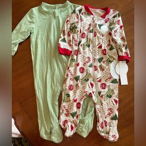 NWT Milkberry bamboo footie set